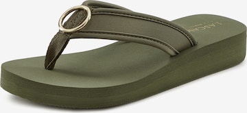 LASCANA T-Bar Sandals in Green: front