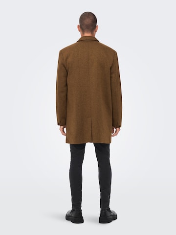 Only & Sons Between-Seasons Coat 'Adam' in Brown