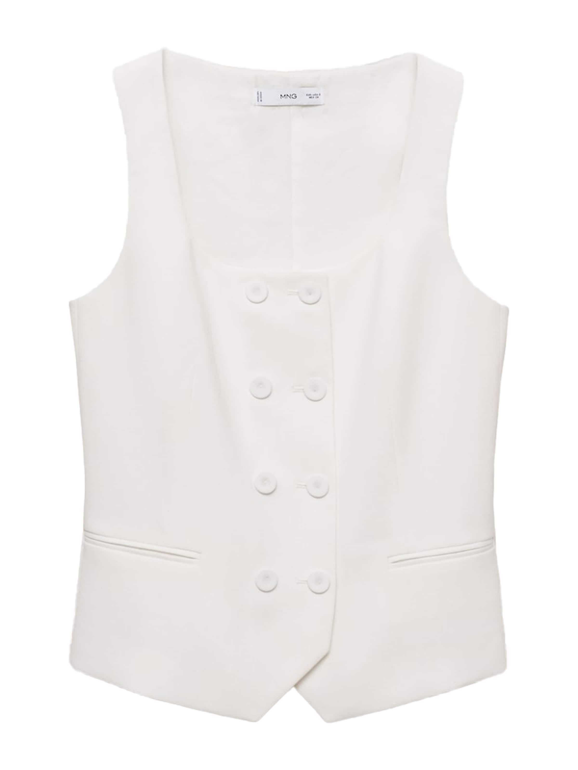 MANGO Öltönymellény 'Iguana' - fehér: elől