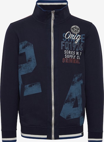 FQ1924 Sweatvest 'Magnus' in Blauw: voorkant