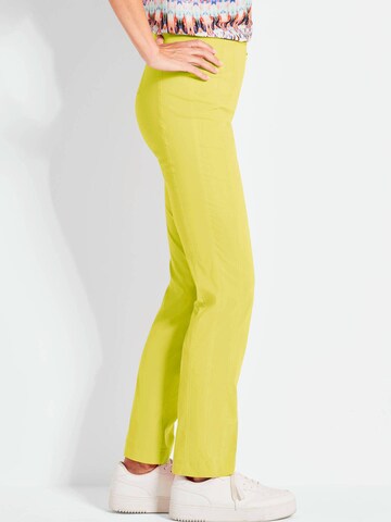 Coupe slim Pantalon 'Louisa' Goldner en jaune