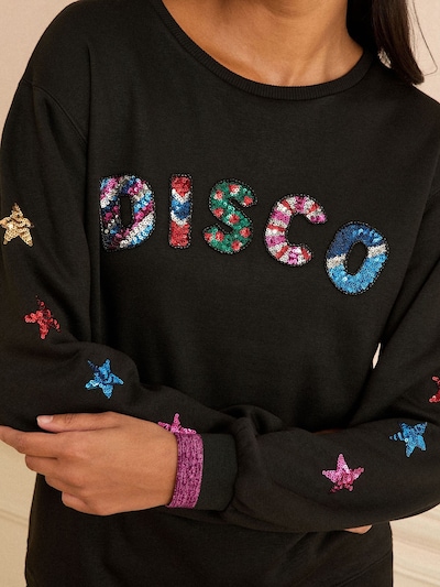 love & roses Μπλούζα φούτερ 'Christmas' σε γαλάζιο / ροζ / μαύρο / λευκό, Άποψη προϊόντος