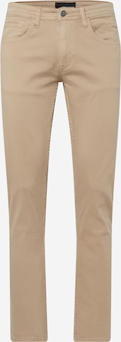 Coupe slim Pantalon chino 'Twister' BLEND en marron : devant