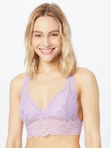 PIECES Bralette Bra 'LINA' in Purple: front