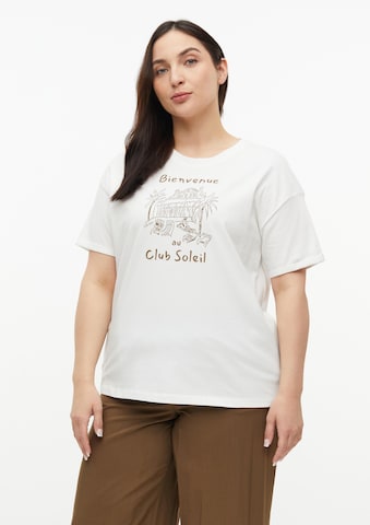 T-shirt s.Oliver CURVE en blanc : devant