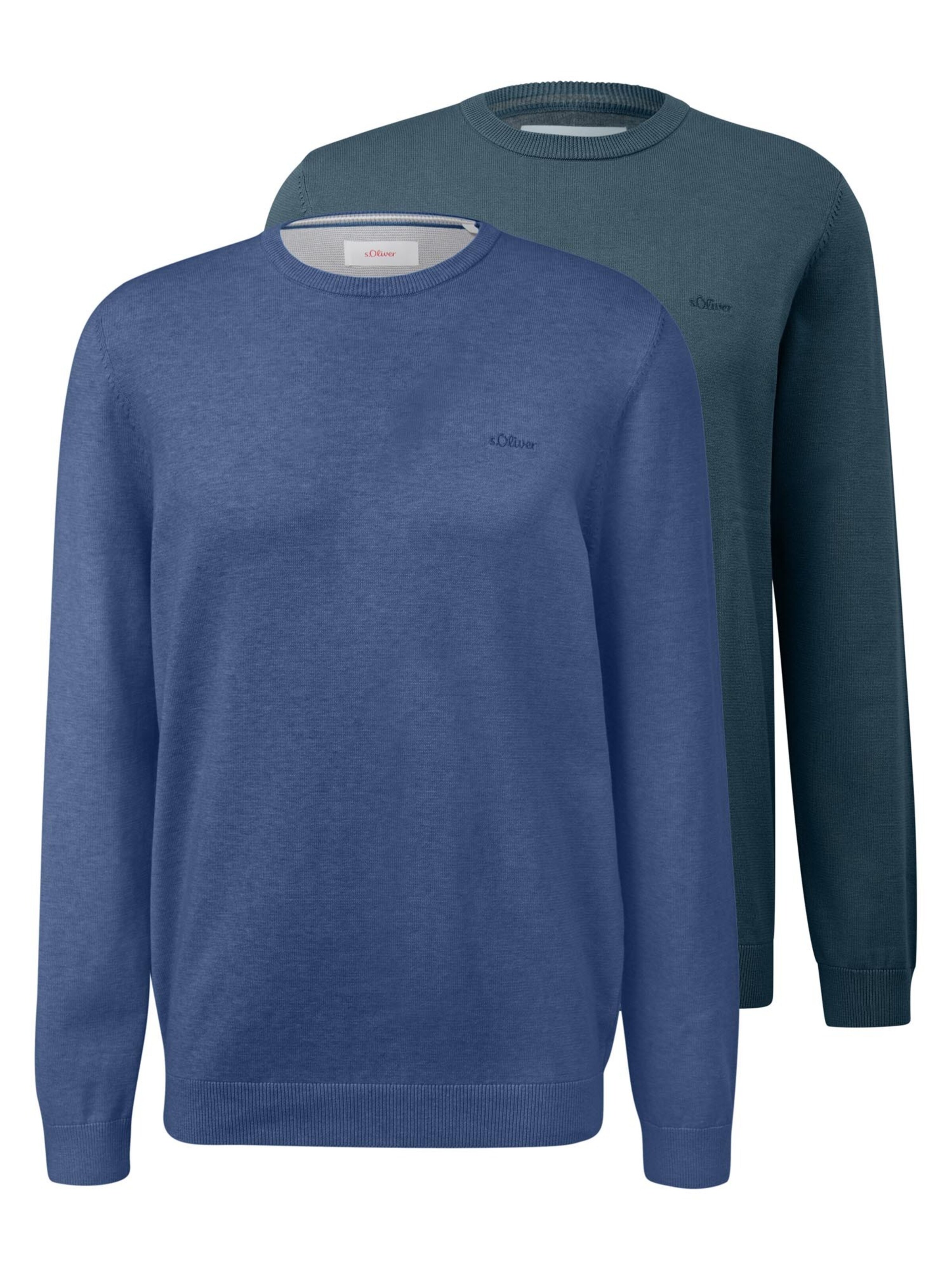 s.Oliver Pullover 'Basic'‌‌ in Blau: Vorderseite