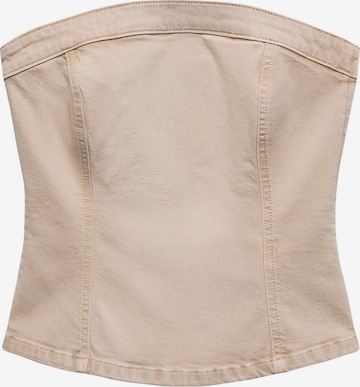 MANGO Blus 'JULIETA' i beige: framsida