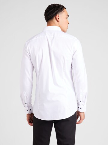 Slim fit Camicia 'No 6 Six' di OLYMP in bianco