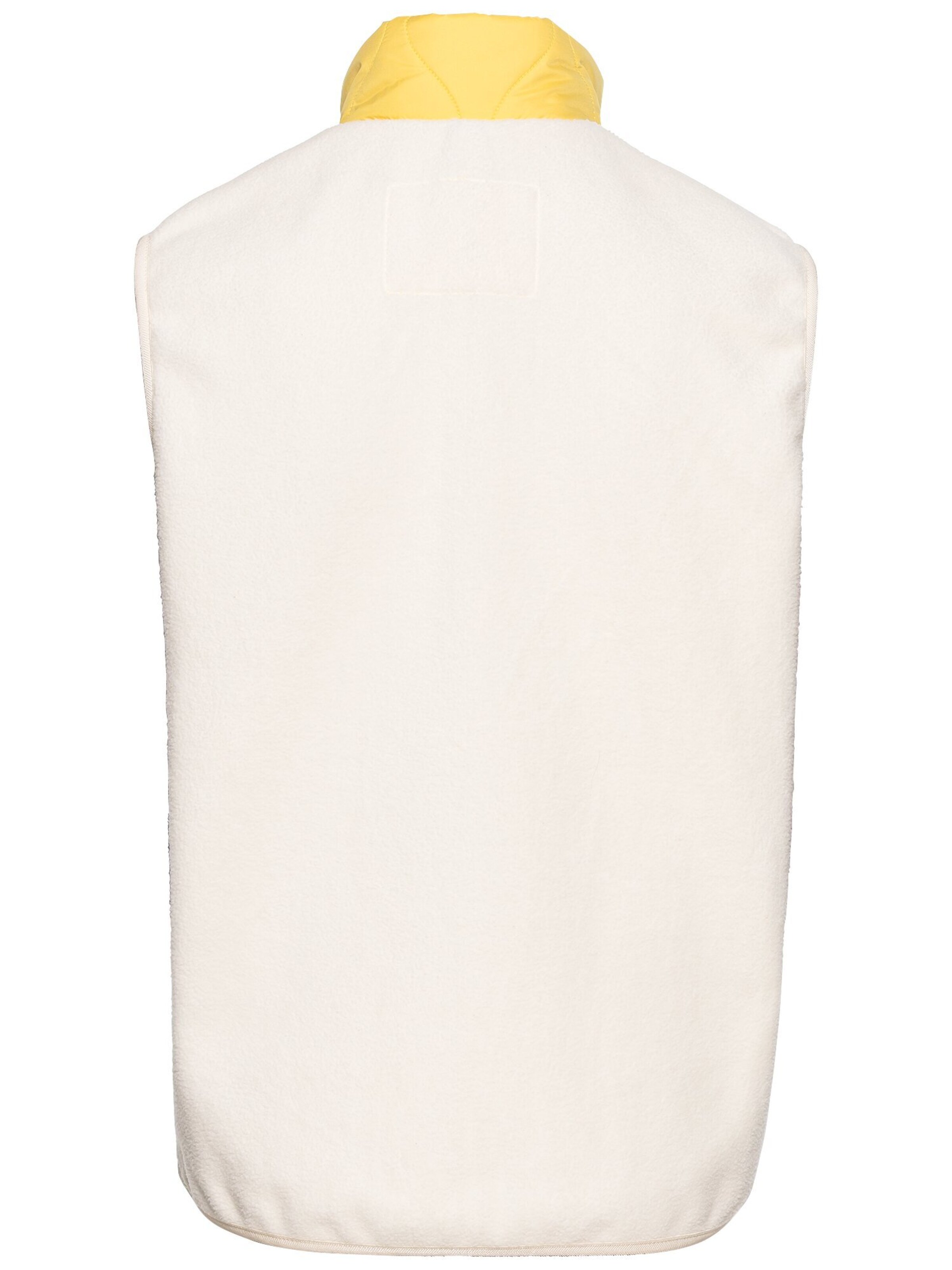 CAMEL ACTIVE Fleeceweste mit Stehkragen in Weiß