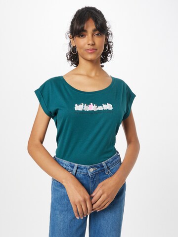 T-shirt 'Stay Pingu' Iriedaily en vert : devant