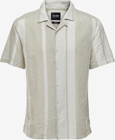 Only & Sons Overhemd 'Caiden' in de kleur Kaki / Wit, Productweergave