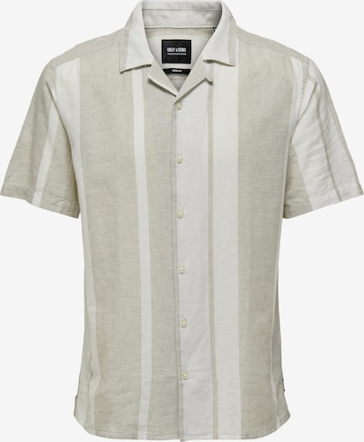 Only & Sons Skjorte 'Caiden' i khaki / hvid, Produktvisning