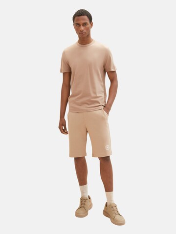 TOM TAILOR Regular Shorts in Braun