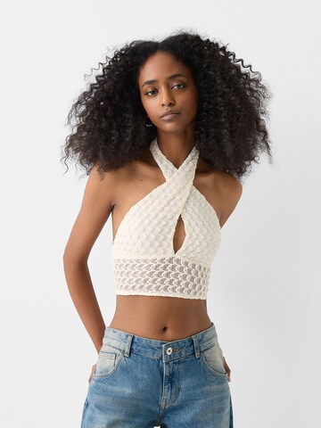 Bershka Top w kolorze beżowy: przód