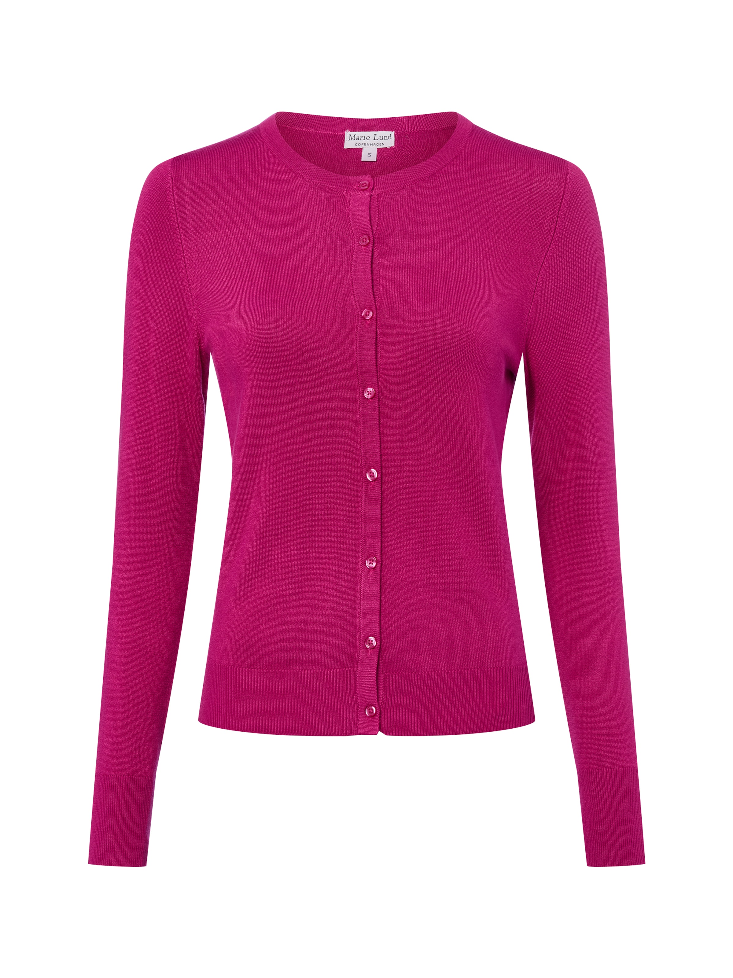 Marie Lund Cardigan en fuchsia, Vue avec produit