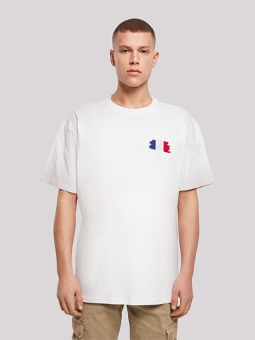 F4NT4STIC Shirt 'France Frankreich Flagge Fahne' in White: front