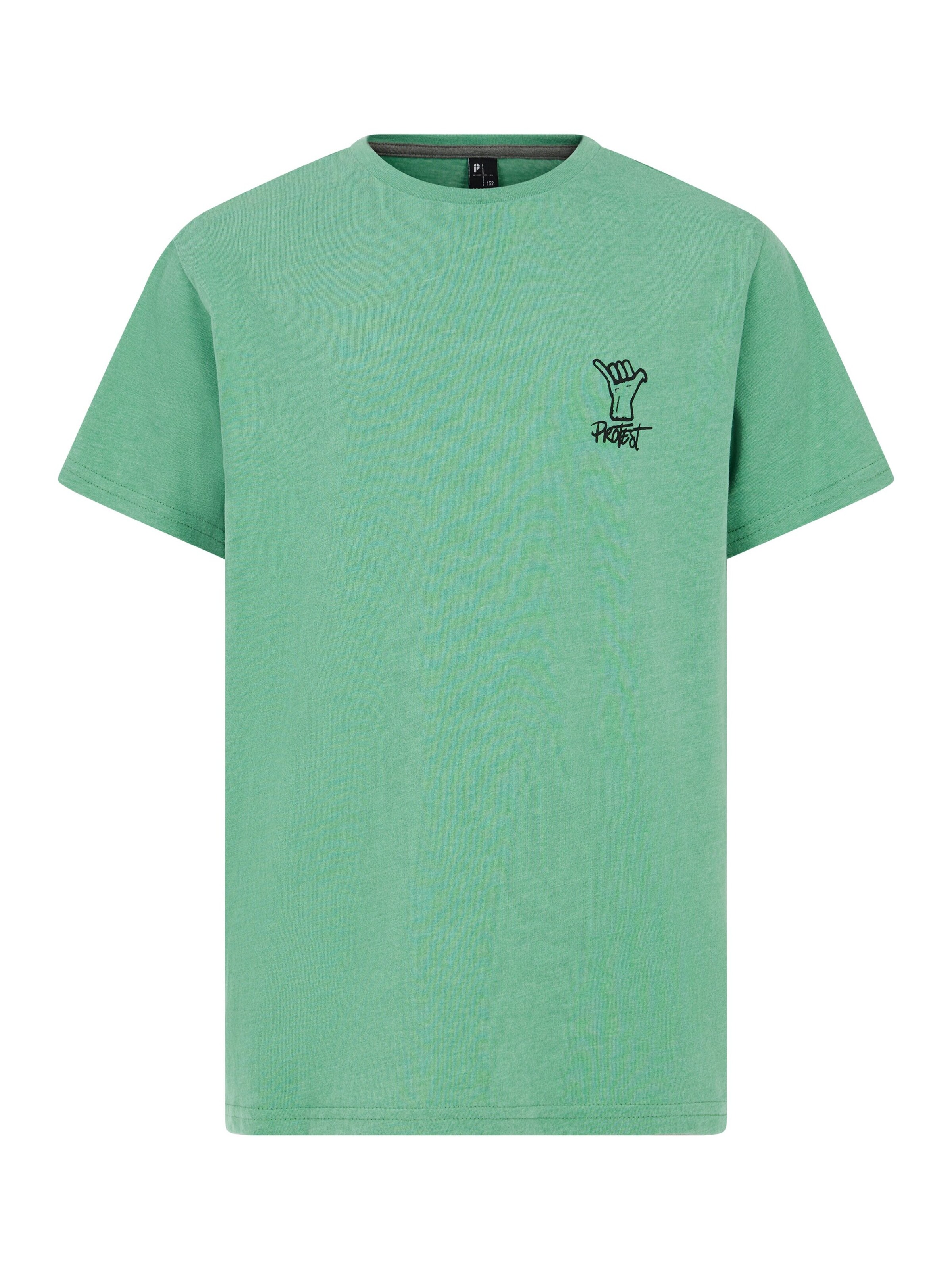 PROTEST Shirt 'PRTKevan JR' in Groen: voorkant