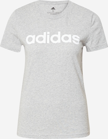 ADIDAS SPORTSWEAR Funkcionalna majica 'Essentials  Logo' | siva barva: sprednja stran