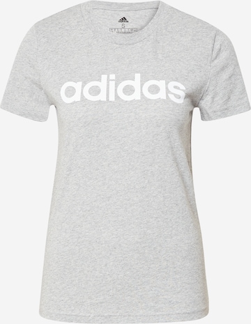 ADIDAS SPORTSWEAR Λειτουργικό μπλουζάκι 'Essentials  Logo' σε γκρι: μπροστά