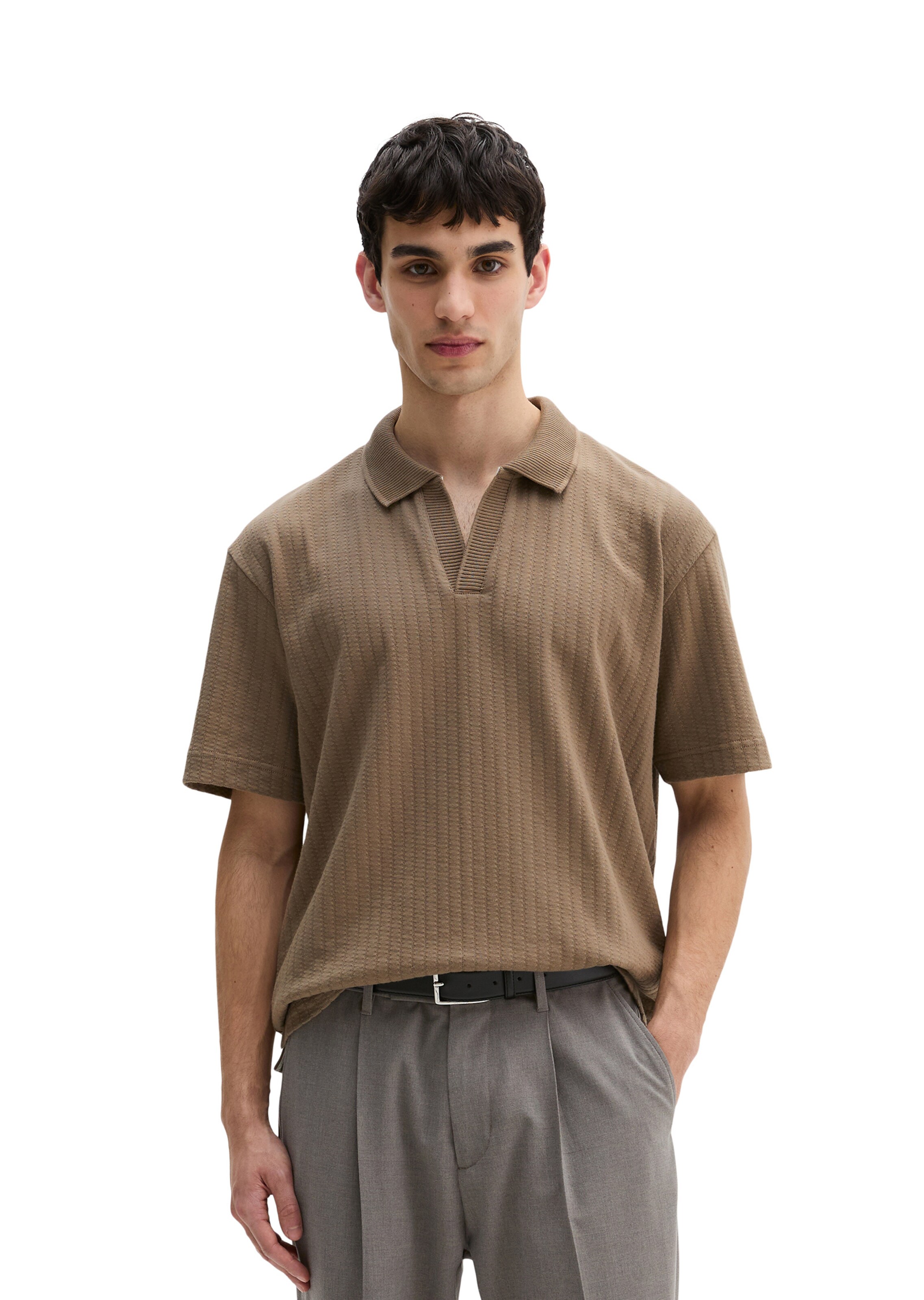 Marc O'Polo Shirt in Brown: front