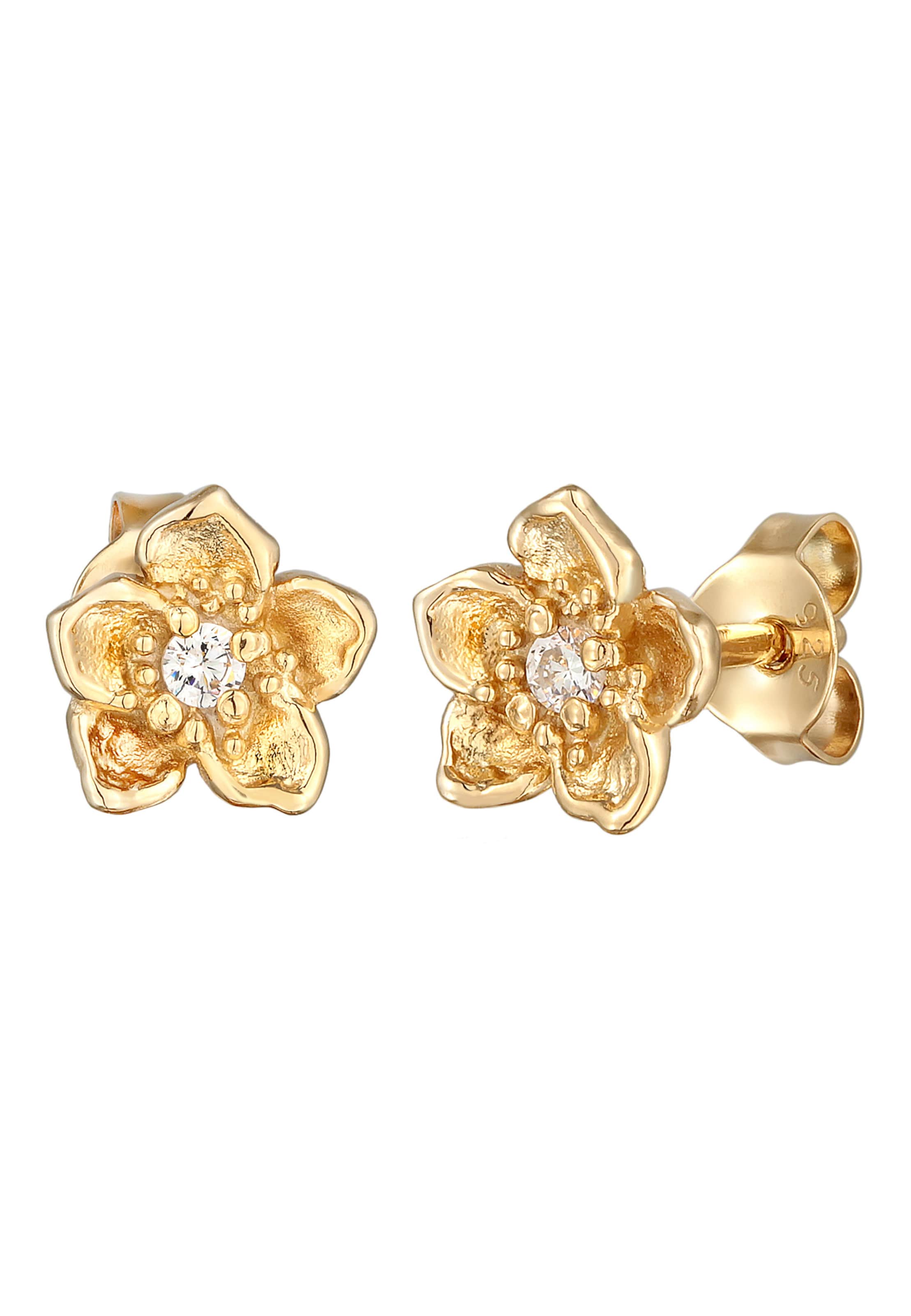 ELLI Earrings 'Blume' in Gold: front