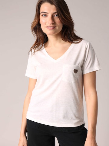 T-shirt 'Kellie' Deeluxe en blanc : devant