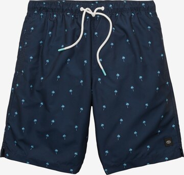 TOM TAILOR Zwemshorts in Blauw: voorkant