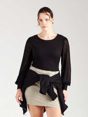 ONLY Carmakoma Bluza 'CARVelena' | črna barva: sprednja stran