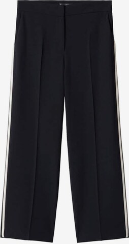MANGO Lużny krój Spodnie 'Piping' w kolorze czarny: przód
