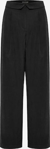 Funky Buddha Loosefit Kalhoty se sklady v pase – černá: přední strana