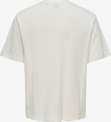 T-Shirt 'MANI' Only & Sons en blanc