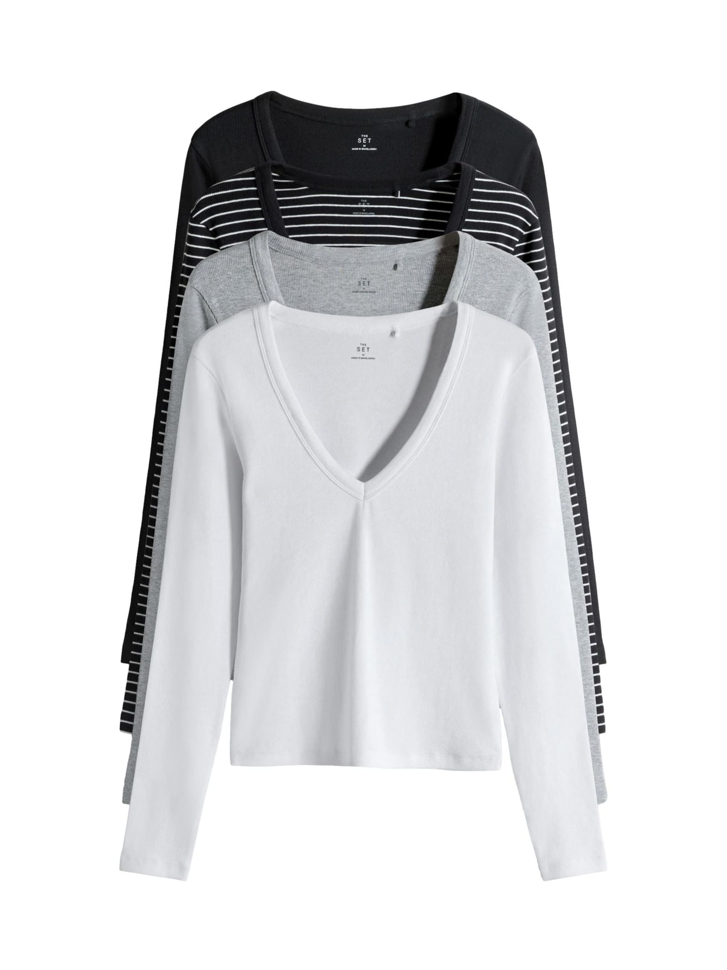 The Set Shirt in Grau: Vorderseite