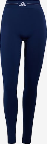 ADIDAS PERFORMANCE Skinny Sportbroek in Blauw: voorkant