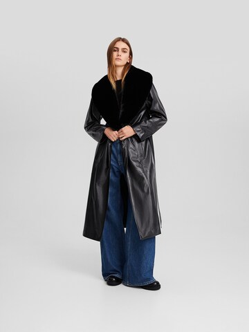 Bershka Between-seasons coat in Black