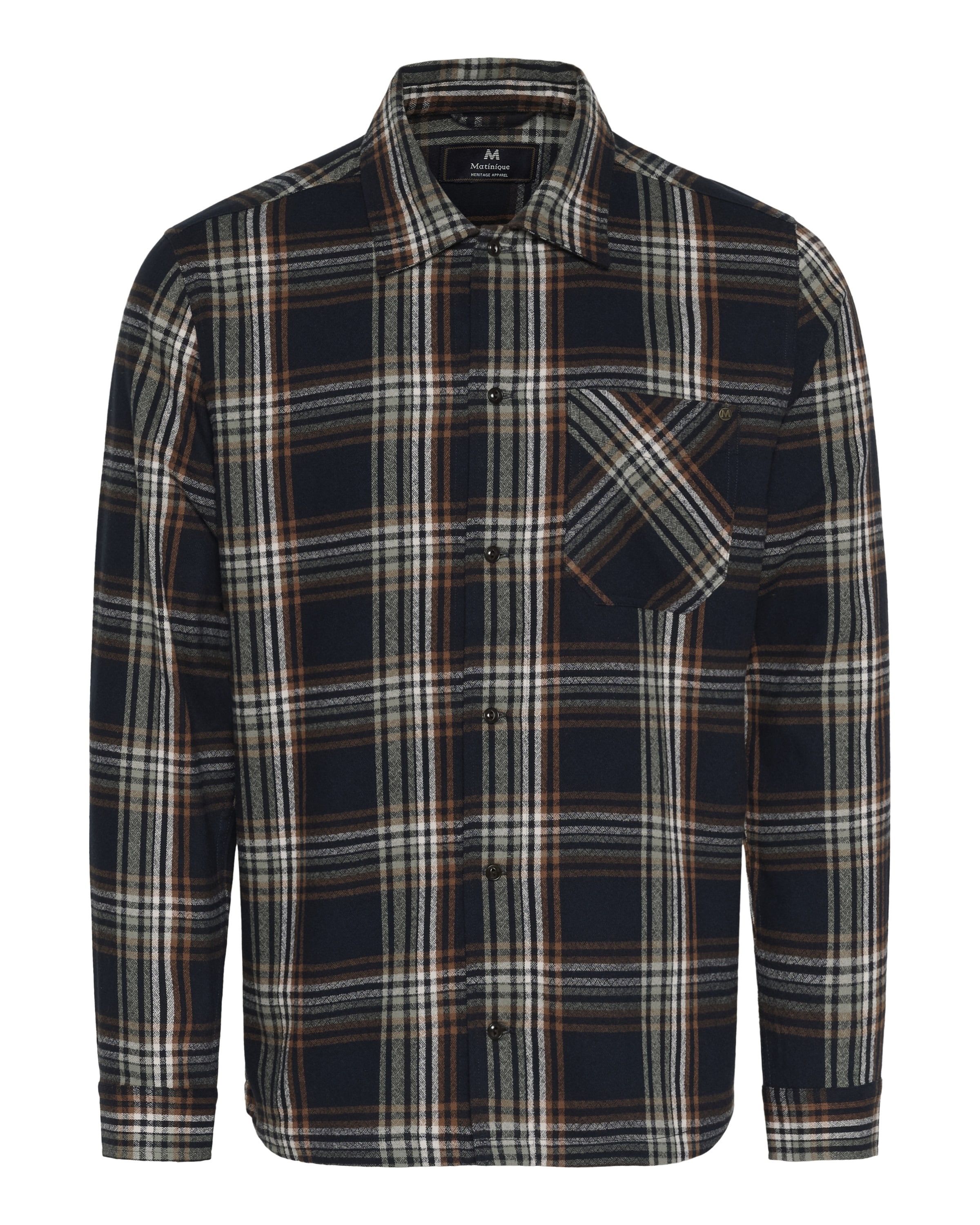 Matinique Overhemd 'Pelton' in Blauw: voorkant