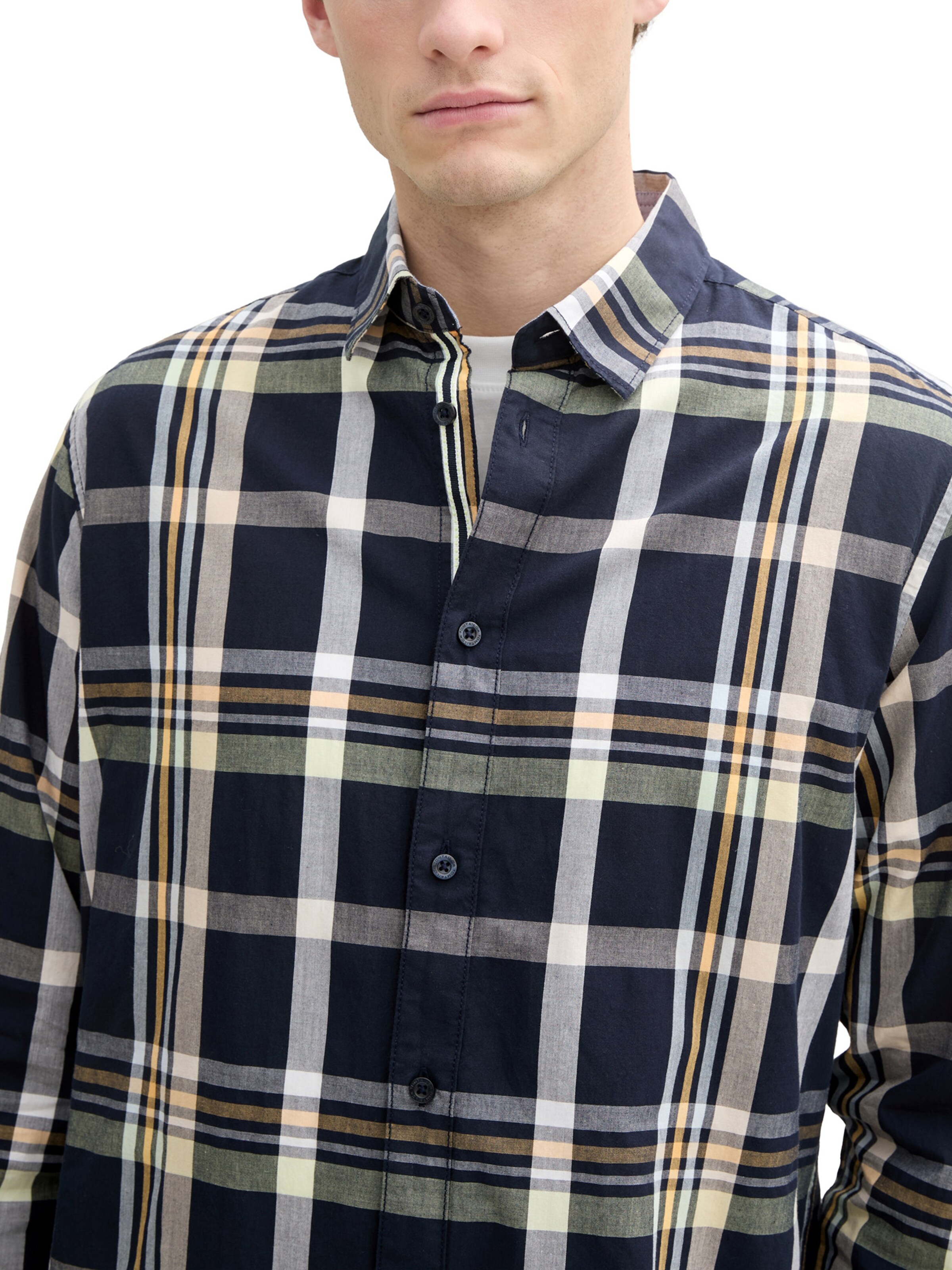 TOM TAILOR Средняя посадка Рубашка в Синий