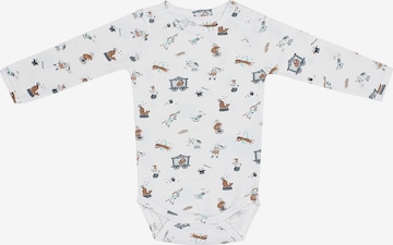 Kids Up - Pijama entero/body 'Jungle' en blanco: frente