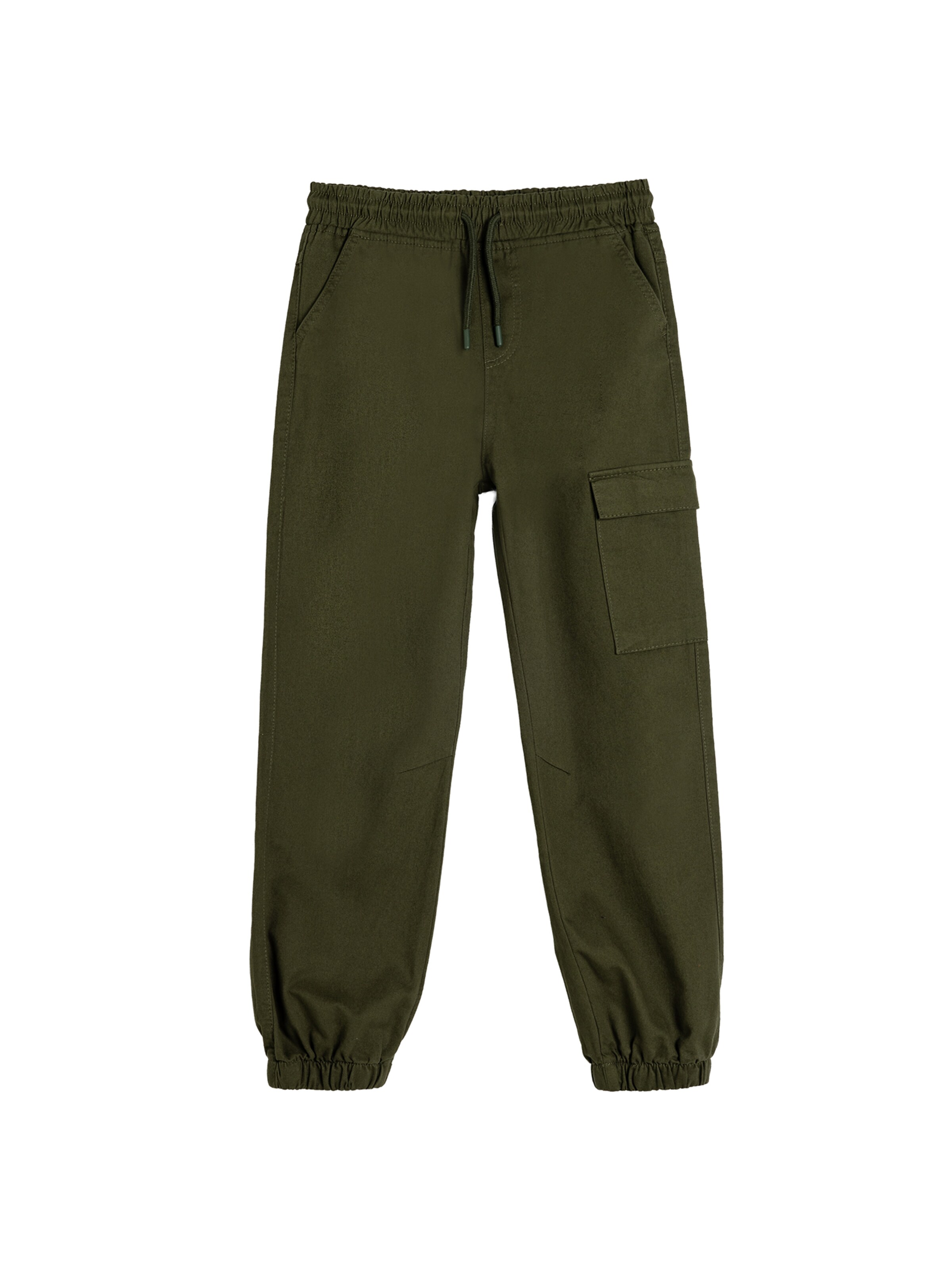 Koton Tapered Broek in Groen: voorkant