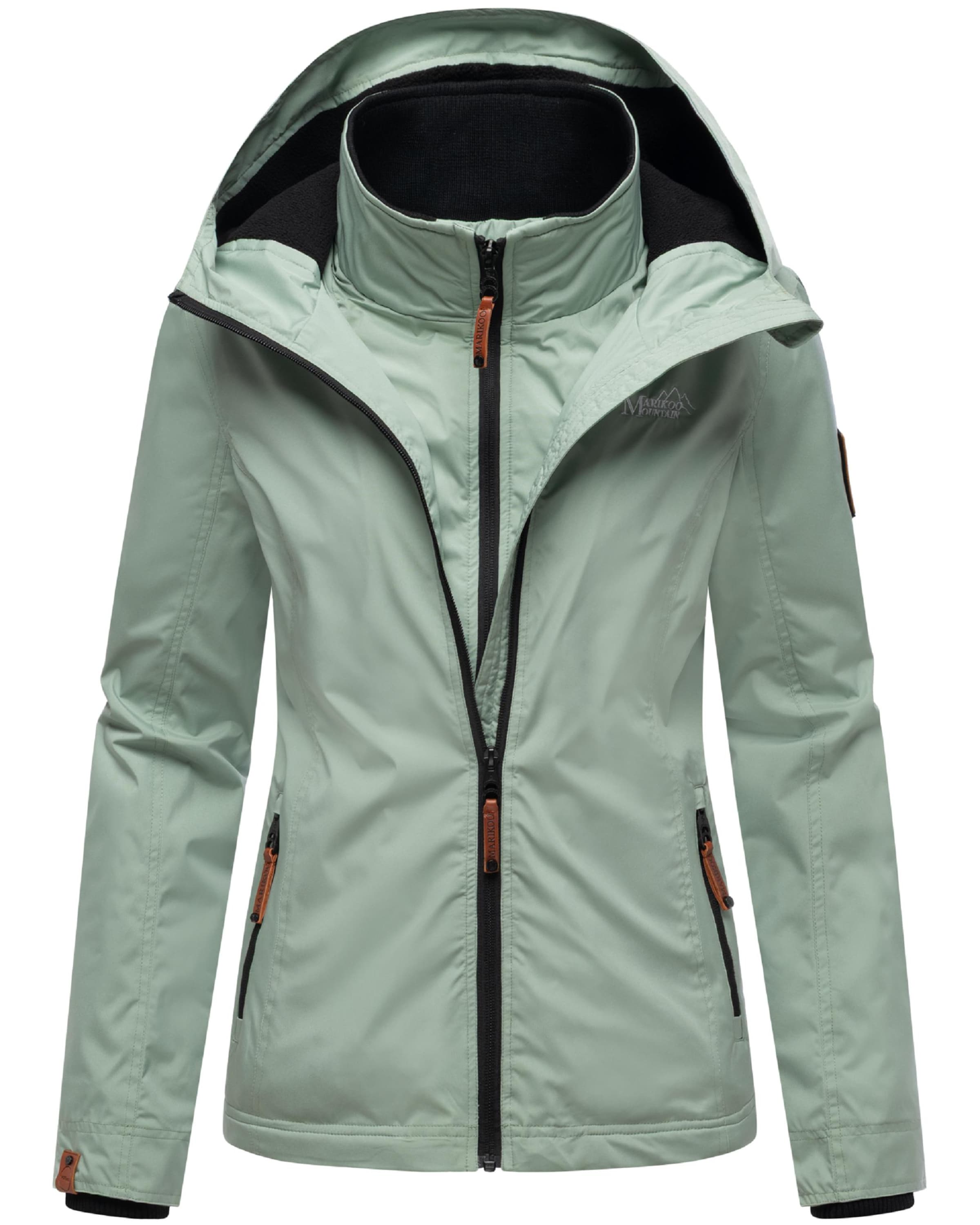 MARIKOO Λειτουργικό μπουφάν 'Erdbeere' σε πράσινο: μπροστά