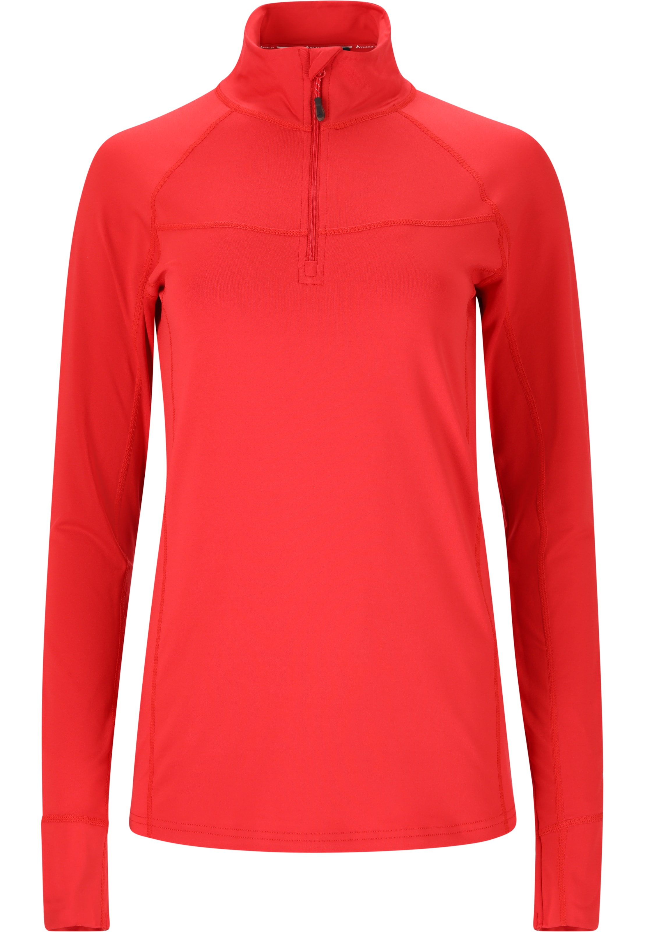 Whistler Funktions-Langarmshirt 'Blume' in Rot: Vorderseite