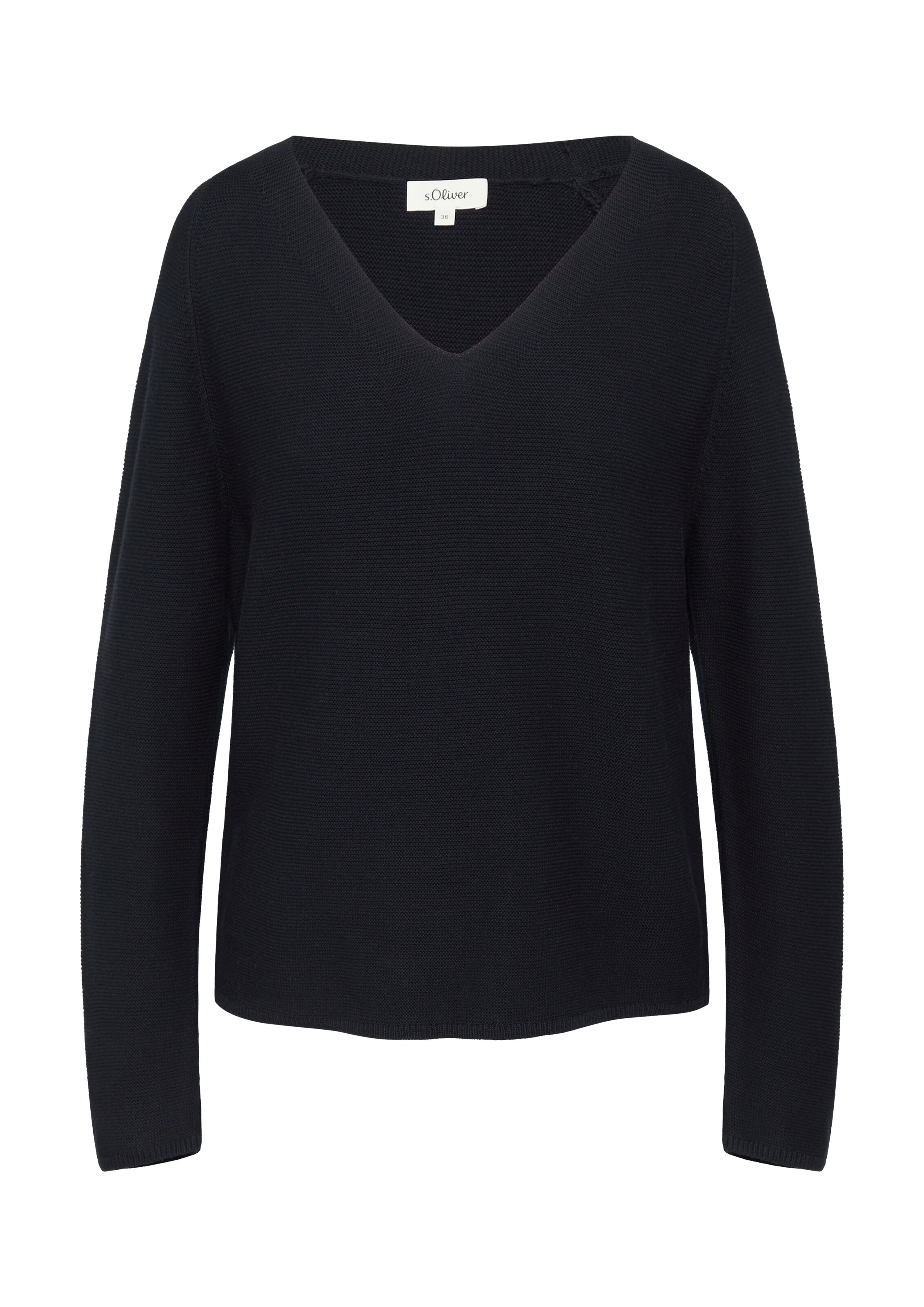s.Oliver Pullover in Schwarz: Vorderseite