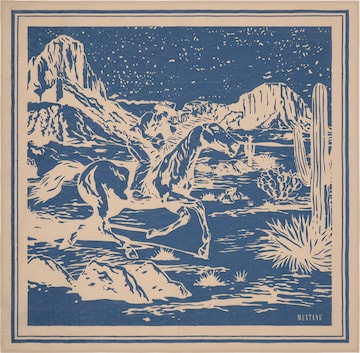 MUSTANG Schal 'Style Sunrise Bandana' in Blau: Vorderseite