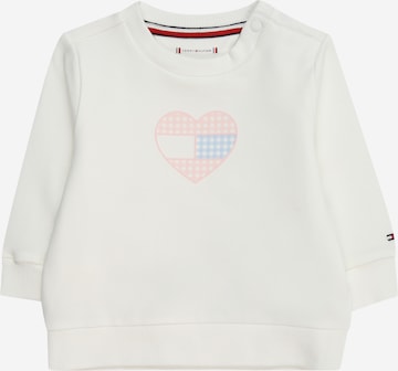 Sweat 'GINGHAM' TOMMY HILFIGER en blanc : devant