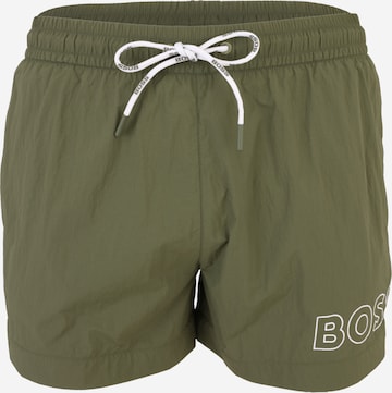 BOSS Swimming shorts 'Mooneye' in Green: front