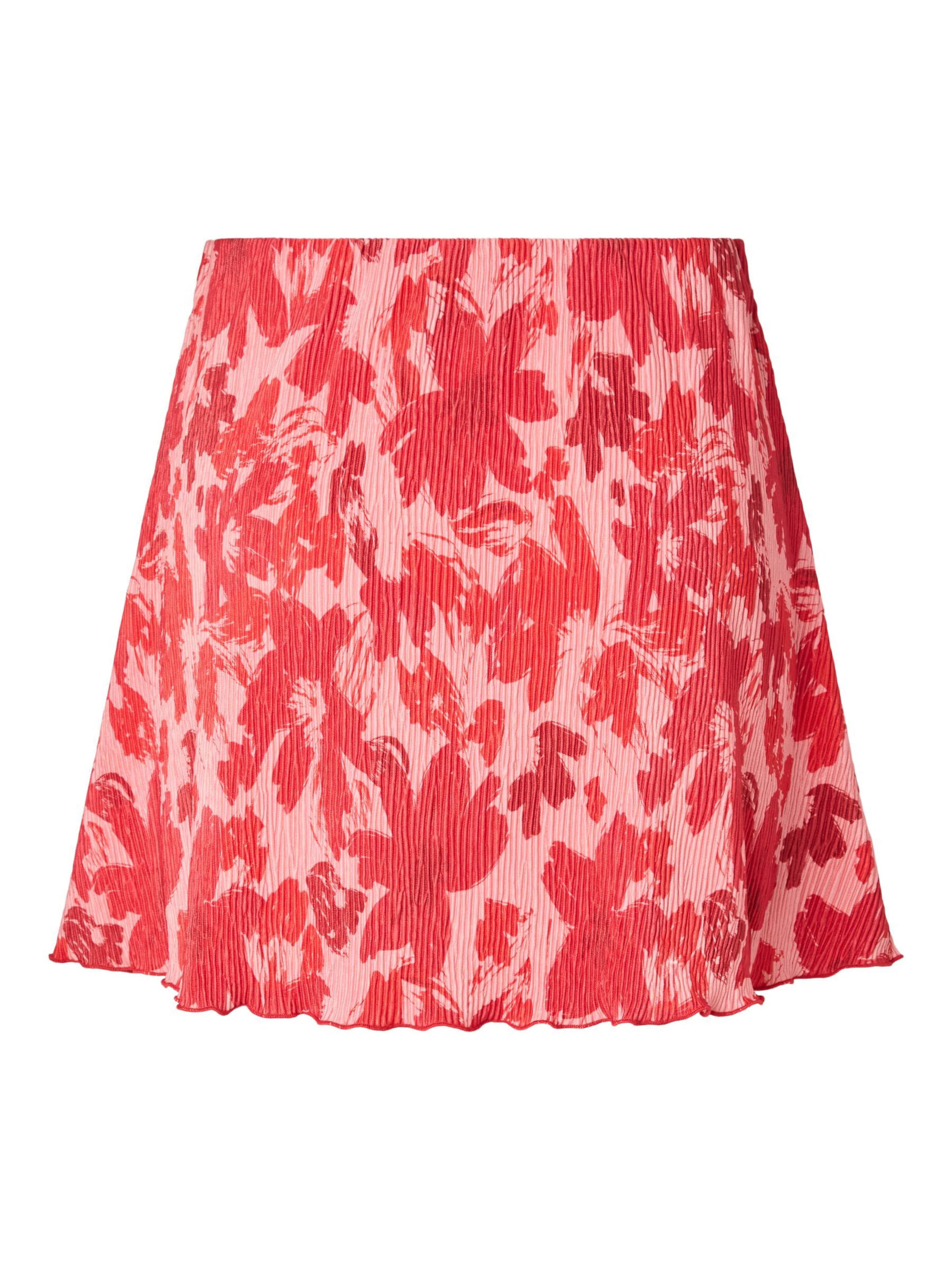 PIECES - Falda 'FLORA' en rojo