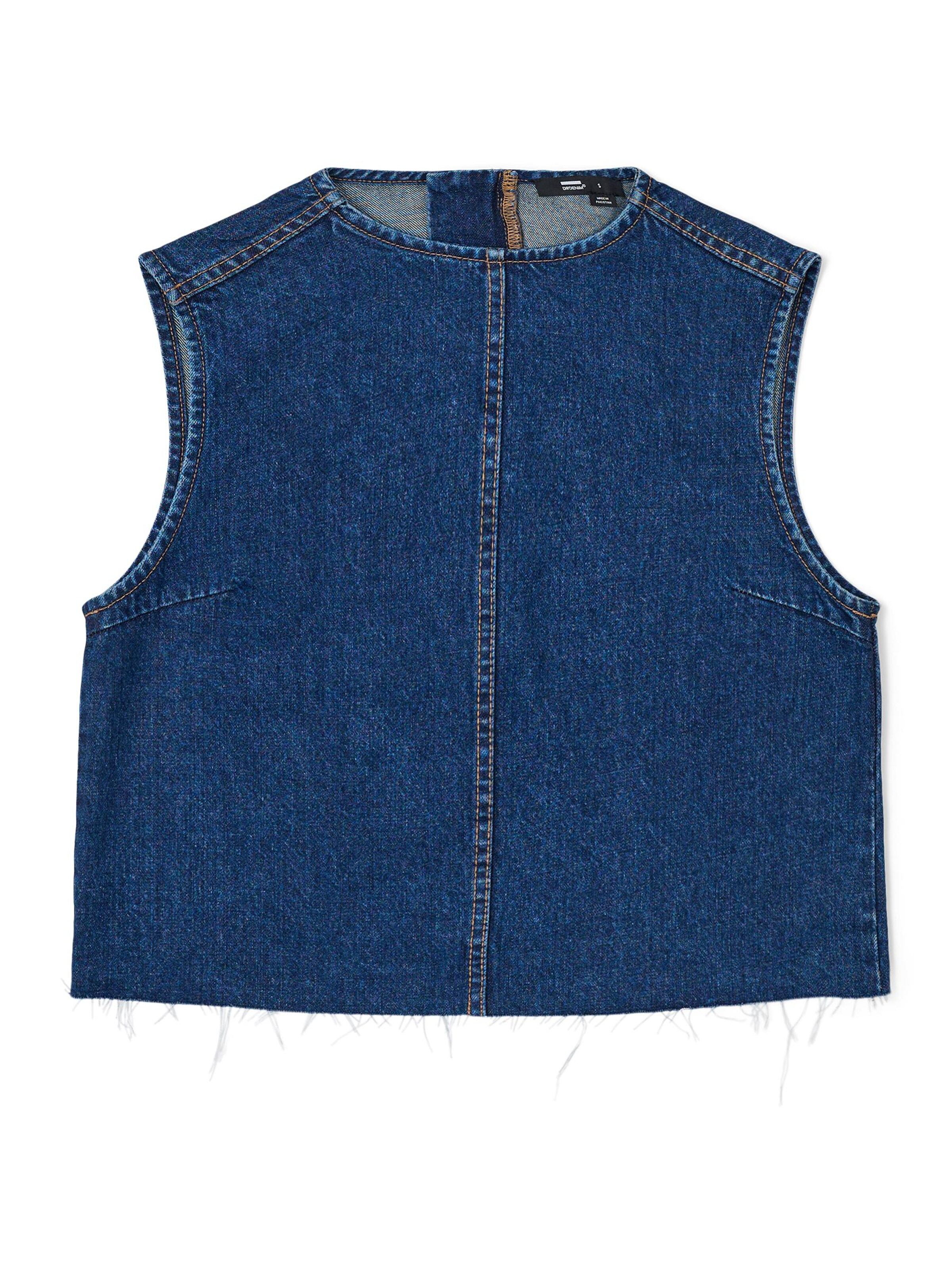 Dr. Denim Top 'Erin' in Blauw: voorkant