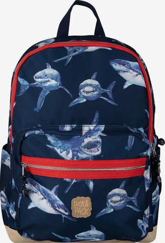 Pick & Pack Backpack 'Shark' in Blue: front