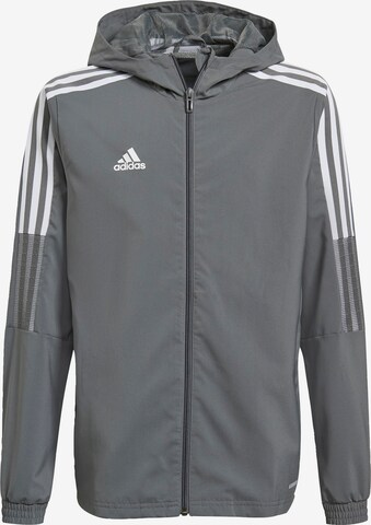 ADIDAS PERFORMANCE Sportjacke 'Tiro 21' in Grau: predná strana