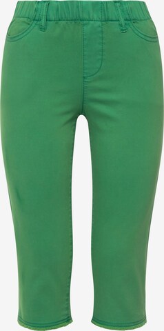 LAURASØN Skinny Broek in Groen: voorkant