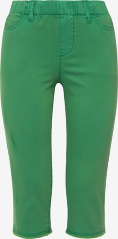LAURASØN Skinny Pants in Green: front